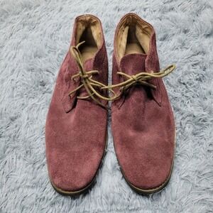 Calvin Klein Shoes Mens 11M Red Suede Chukka Lace Up Boots Wilsons‎ Casual